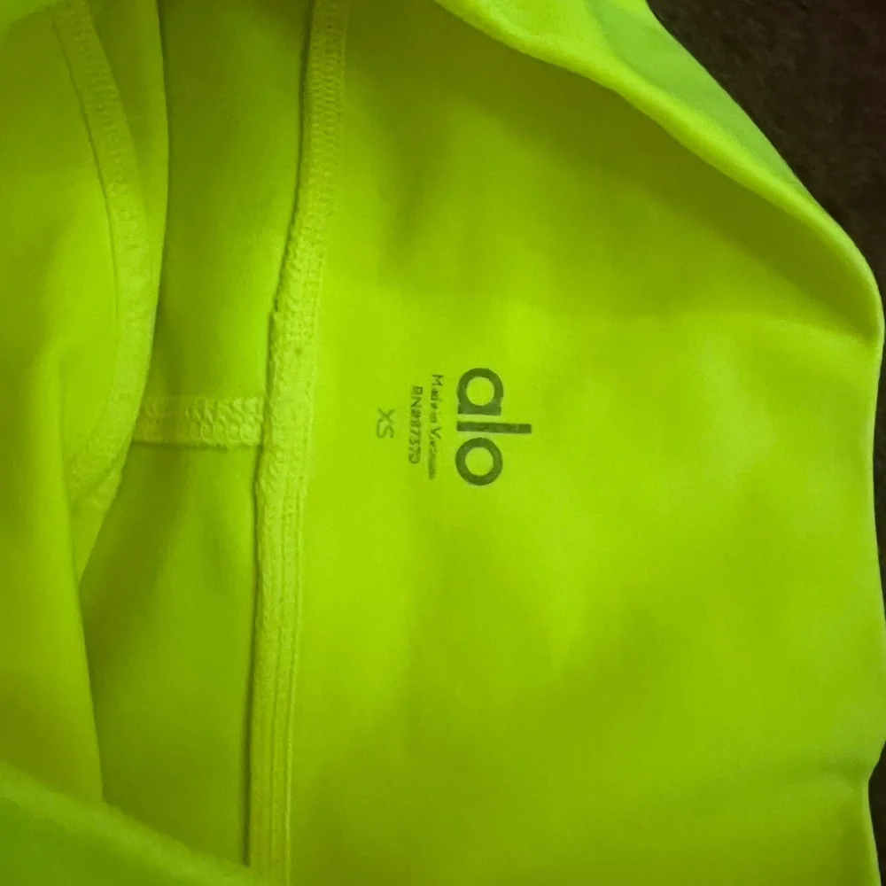 Alo Neon Yellow Active Biker Shorts